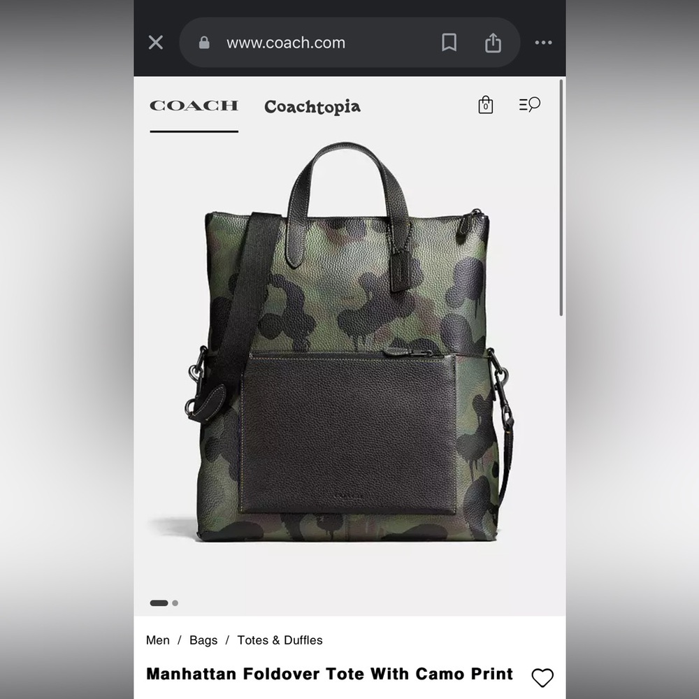 Coach Manhattan Foldover Tote